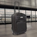 JCB Extra Large Lightweight Suitcase Luggage Cabin Trolley Bag Case Telescopic - Black