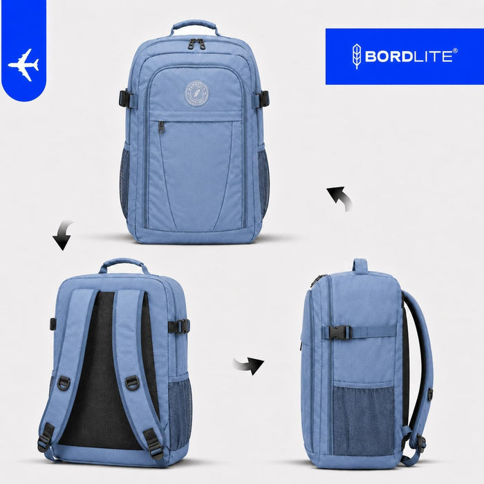 Bordlite Ryanair Cabin Bag 40x30x20cm Under Seat Travel Backpack + Free Luggage Tag