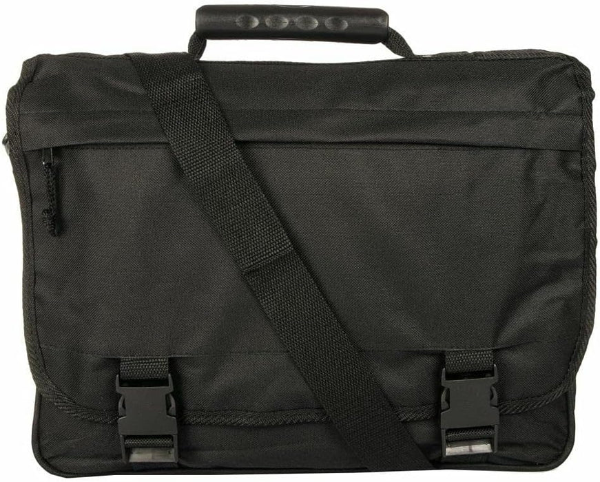 Borderline - 15.6" Black Laptop Bag Adjustable Strap Notebook Crossbody Bag | 18L