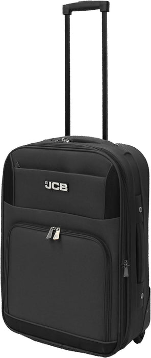 JCB Extra Large Lightweight Suitcase Luggage Cabin Trolley Bag Case Telescopic - Black