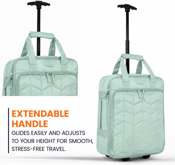 Bordlite EasyJet Underseat Cabin Bag 45x36x20cm - Wheeled Travel Holdall with Trolley Handle - Lightweight Polyester Soft Shell Carry On Luggage