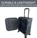 Bordlite Soft Sided Cabin Approved Hand Luggage Suitcase - Extendable Handle Dual Wheel Multi Pocket Travel Bag 52x35x20cm