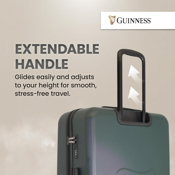 Guinness® ABS Suitcase – Lightweight Hard Shell Luggage with 360° Spinner Wheels