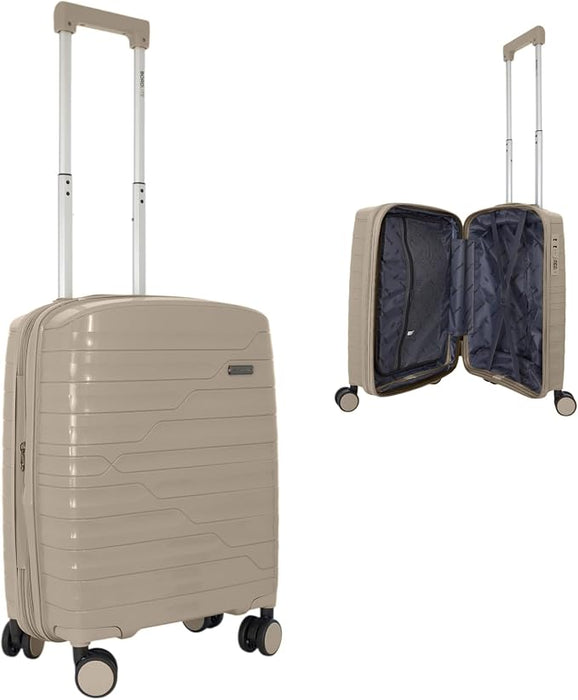 Bordlite Expandable Polypropylene Hard Shell Luggage, Lightweight Suitcase with 4 Spinner Wheels, Combination Lock and Telescopic Handle