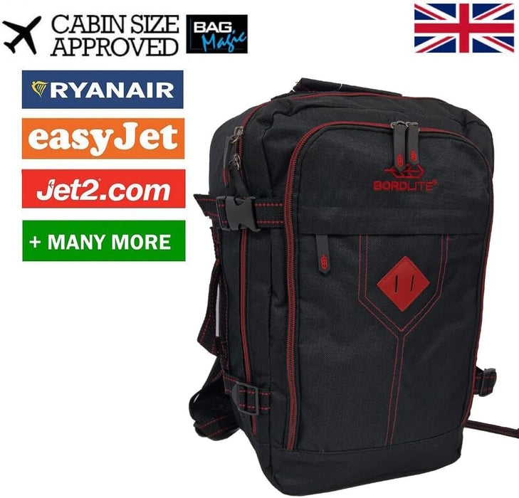 Bordlite Ryanair Cabin Approved Rucksack, Lightweight Compact Carry on Travel Holdall Backpack, Luggage Backpack Bag- 40x20x25cm