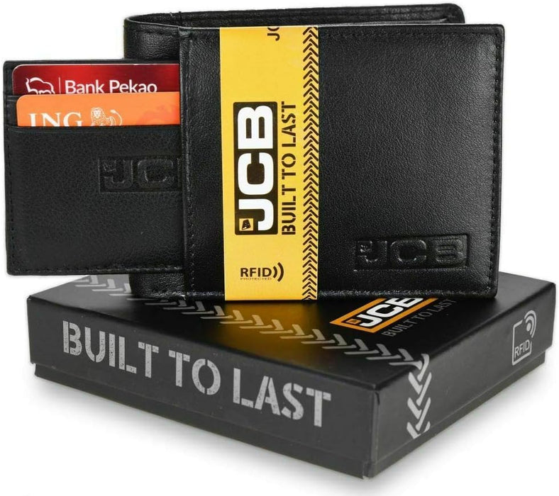 JCB - Classic Leather Wallet with RFID Protection Technology