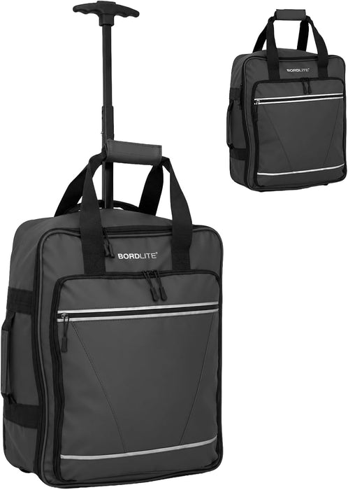 Bordlite EasyJet Underseat Cabin Bag 45x36x20cm - Wheeled Travel Holdall with Trolley Handle - Lightweight Tarp Soft Shell Carry On Luggage - Fits EasyJet Free Bag Allowance