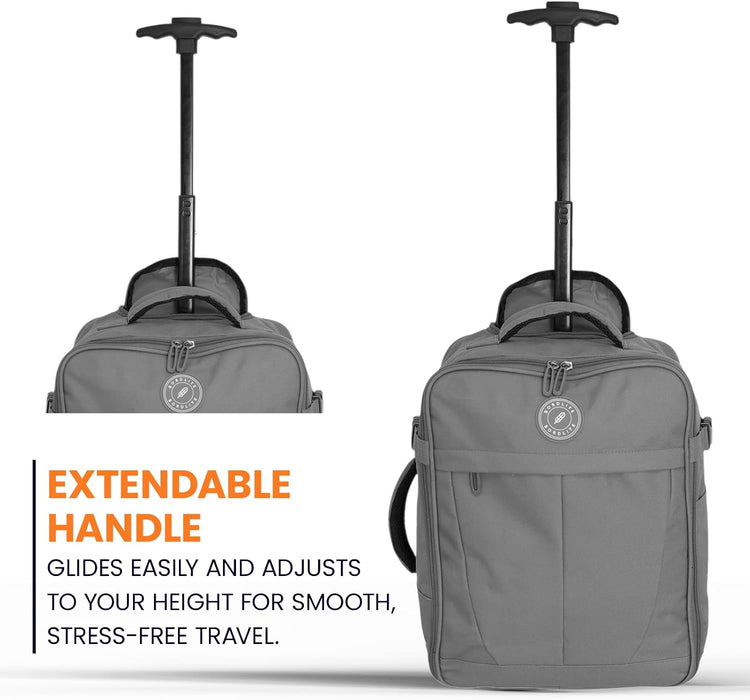 Bordlite 32L EasyJet Cabin Bag 45x36x20cm, Underseat Wheeled Travel Bag with Telescopic Handle