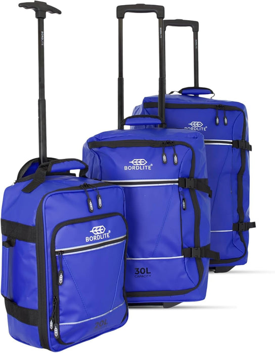 Bordlite® 3-Piece Wheeled Holdall Luggage Set – Underseat 16”, Cabin 20” & Check-in 24”