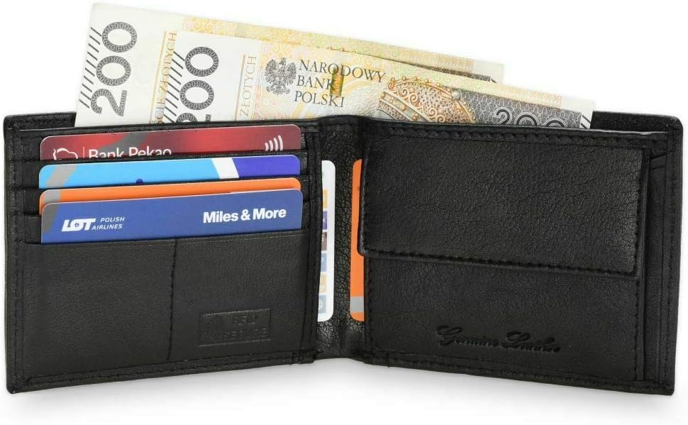 JCB - Classic Leather Wallet with RFID Protection Technology