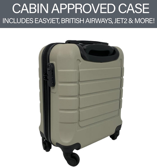 Bordlite Lightweight ABS Underseat Hard Cabin Suitcase - 45x36x20cm | Cabin Approved EasyJet, British Airways, Emirates, Virgin Atlantic & More