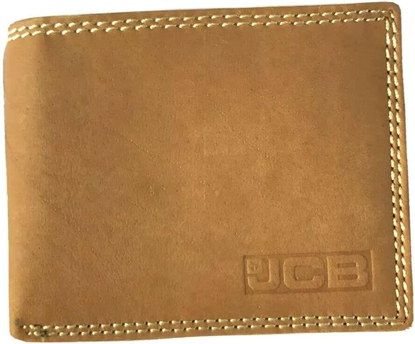 JCB - Vintage Leather Wallet- Built-in RFID Technology - Mens Accessories - 8 Credit Card Holder - Includes Zip Coin Pocket, Flap ID Holder - Designer Wallets for Men - Gift Boxed