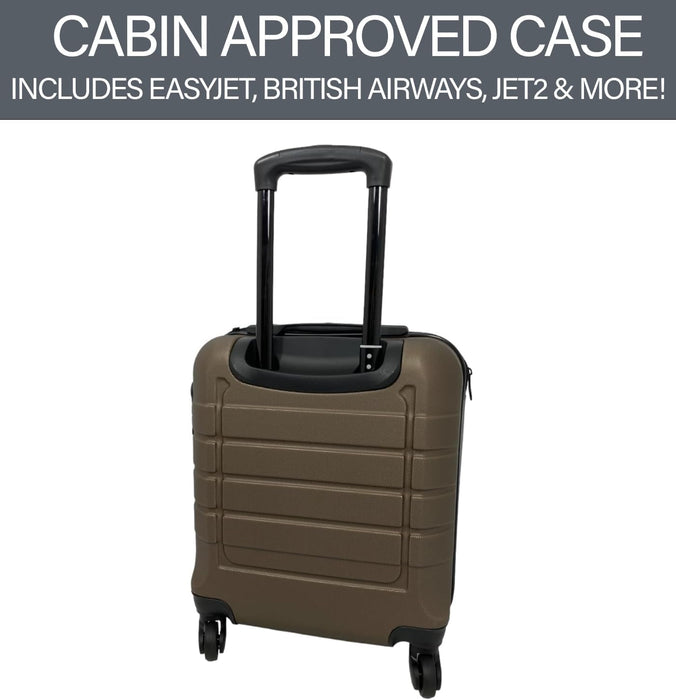 Bordlite Lightweight ABS Underseat Hard Cabin Suitcase - 45x36x20cm | Cabin Approved EasyJet, British Airways, Emirates, Virgin Atlantic & More