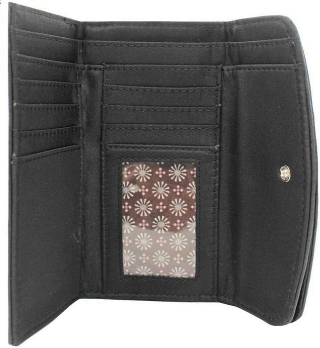 Ridgeback - Women’s Bi Fold Double Flap Purse - Faux Leather Ladies Purse 8 Credit Card Slots ID Holder Coin Purse