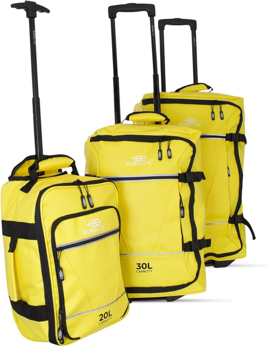 Bordlite® 3-Piece Wheeled Holdall Luggage Set – Underseat 16”, Cabin 20” & Check-in 24”