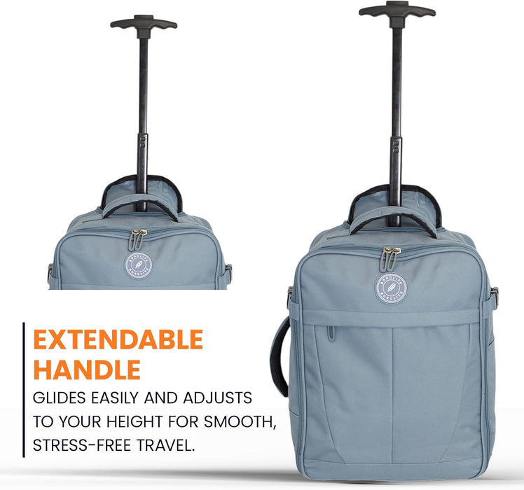 Bordlite 32L EasyJet Cabin Bag 45x36x20cm, Underseat Wheeled Travel Bag with Telescopic Handle