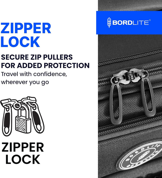 Bordlite Lightweight Expandable Suitcase - Soft Shell Travel Case with 360° Spinner Wheels