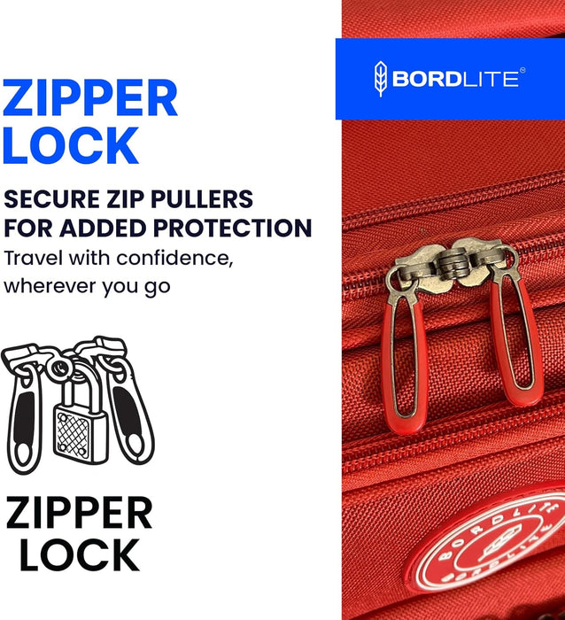 Bordlite Lightweight Expandable Suitcase - Soft Shell Travel Case with 360° Spinner Wheels