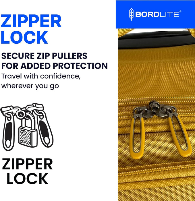 Bordlite Lightweight Expandable Suitcase - Soft Shell Travel Case with 360° Spinner Wheels