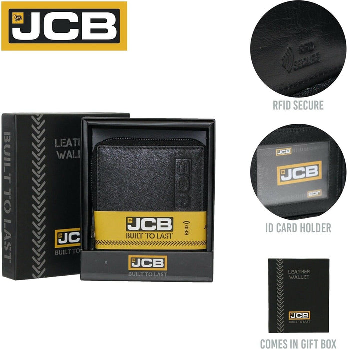 JCB - Classic Leather Wallet with RFID Protection Technology