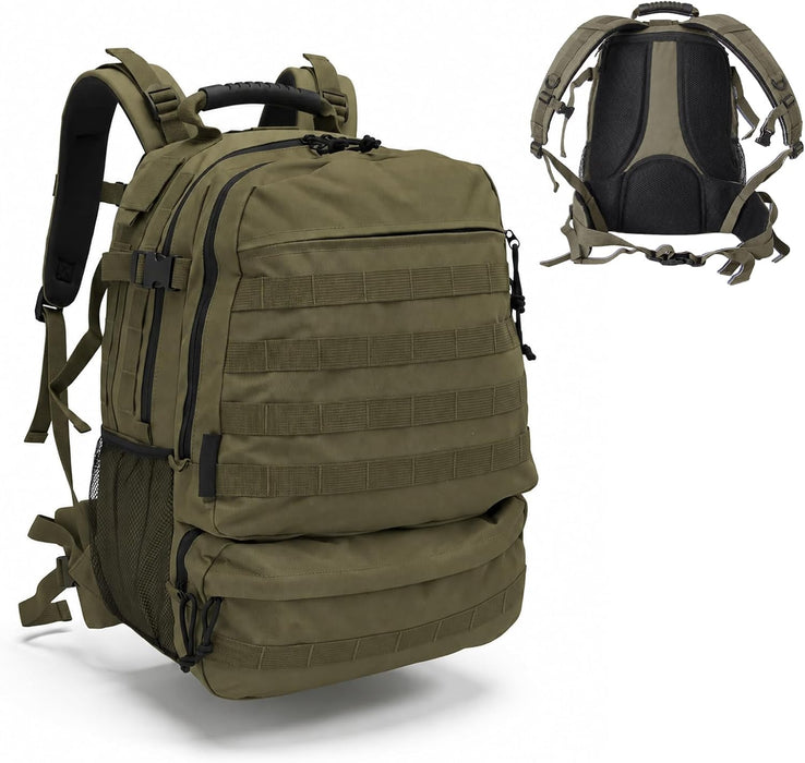 Bordlite 25L Military Tactical Backpack, Heavy Duty MOLLE Rucksack with Padded Shoulder Straps, Waist Belt, Multiple Compartments for Hiking, Camping, Travel, Gym & Work