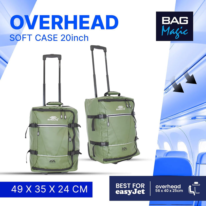 Bordlite® 3-Piece Wheeled Holdall Luggage Set – Underseat 16”, Cabin 20” & Check-in 24”