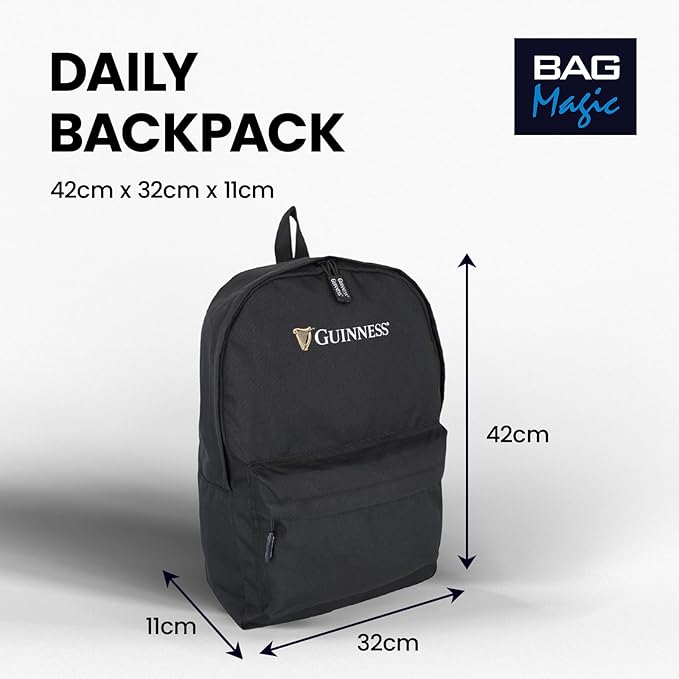 Guinness Ryanair Cabin Backpack 40x25x20cm & Leather-Lined Belt Bundle