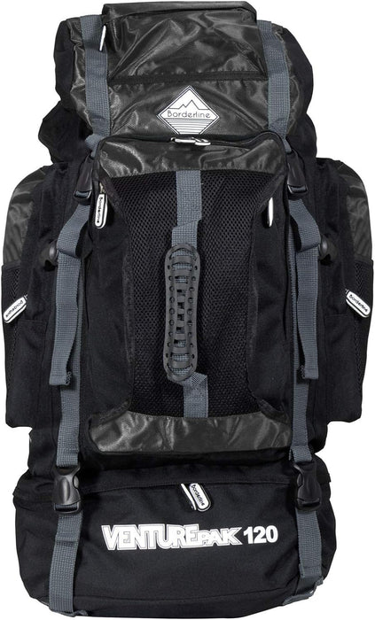 Trendyshop365 Borderline Ultra-Light Trekking Backpack Weight Only 1.00 kg Hiking Backpack 120 Litres Many Pockets Colour Black / Grey, Black / Grey