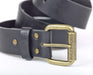 JCB - Mens Classic Genuine Leather Lined Belt - Genuine Brass Style Buckle Work Belts Gifts For Men Him