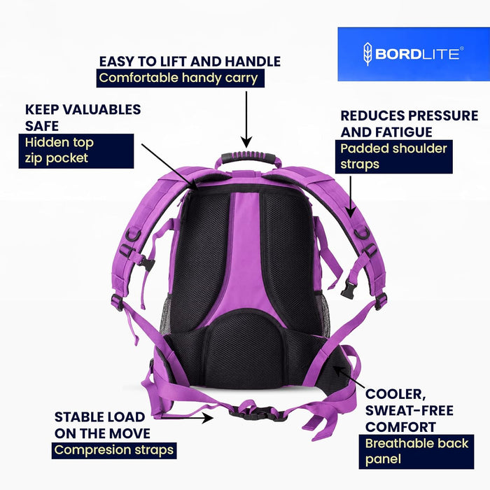 Bordlite 25L Military Tactical Backpack, Heavy Duty MOLLE Rucksack with Padded Shoulder Straps, Waist Belt, Multiple Compartments for Hiking, Camping, Travel, Gym & Work