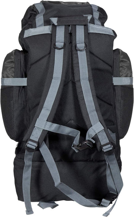 Trendyshop365 Borderline Ultra-Light Trekking Backpack Weight Only 1.00 kg Hiking Backpack 120 Litres Many Pockets Colour Black / Grey, Black / Grey