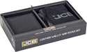 JCB - Leather Wallet Gift Set - Includes Leather Wallet & Cotton Socks (Size 7-11) - RFID Protected - Fold ID Pocket - Reinforced Heels & Toes - Gift Boxed (Black)