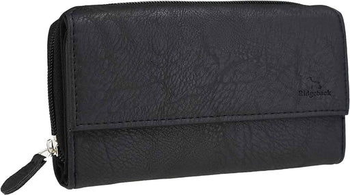 Ridgeback - Women’s Faux Leather Large Tri Fold Purse - Coin Purse ID Wallet Photo Holder 16 Credit Card Holder