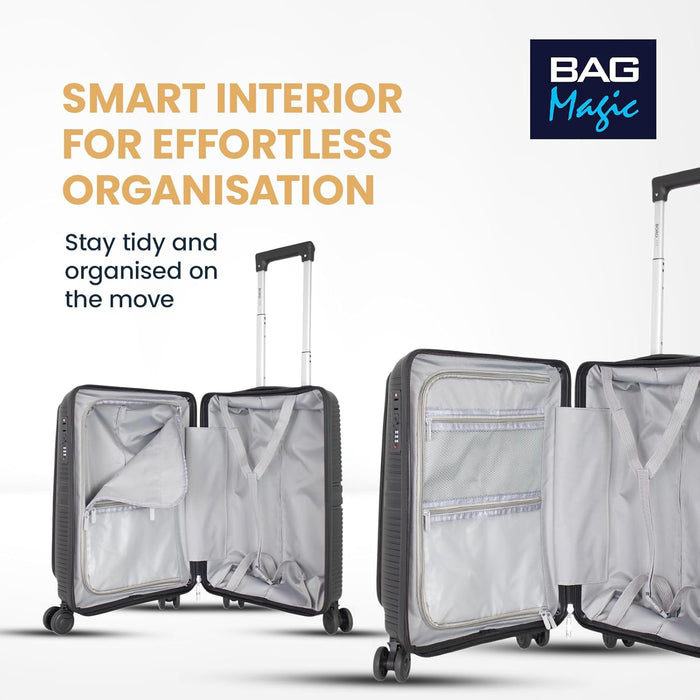 Bordlite® PP Cabin Suitcase - Lightweight Case with Lockable Front Laptop Compartment