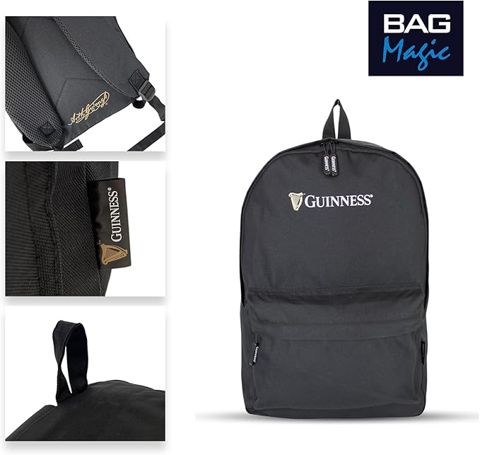 Guinness Ryanair Cabin Backpack 40x25x20cm & Leather-Lined Belt Bundle