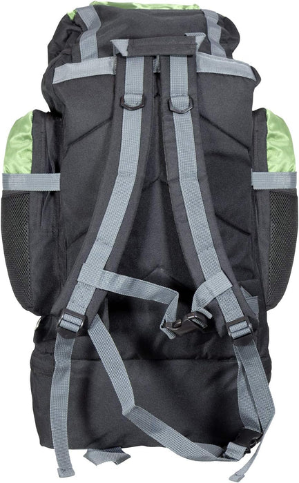 Trendyshop365 Borderline Ultra-Light Trekking Backpack Weight Only 1.00 kg Hiking Backpack 120 Litres Many Pockets Colour Black / Green, black green