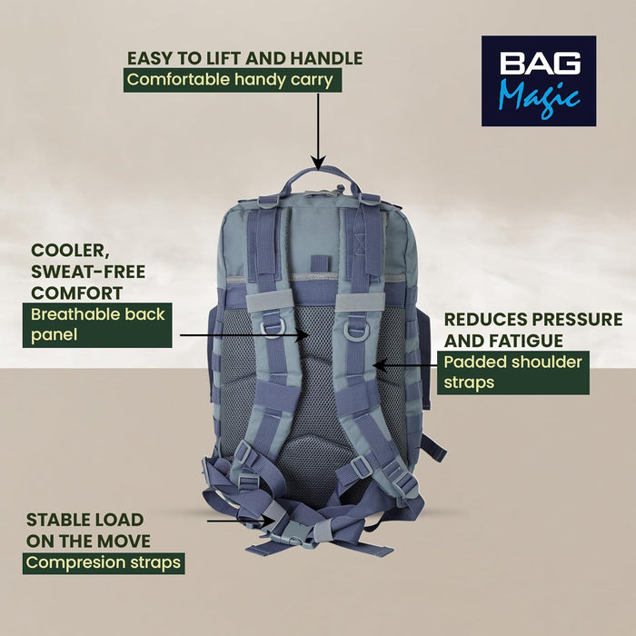 21L Military Tactical Backpack – Durable MOLLE Rucksack with Multi-Pocket Storage
