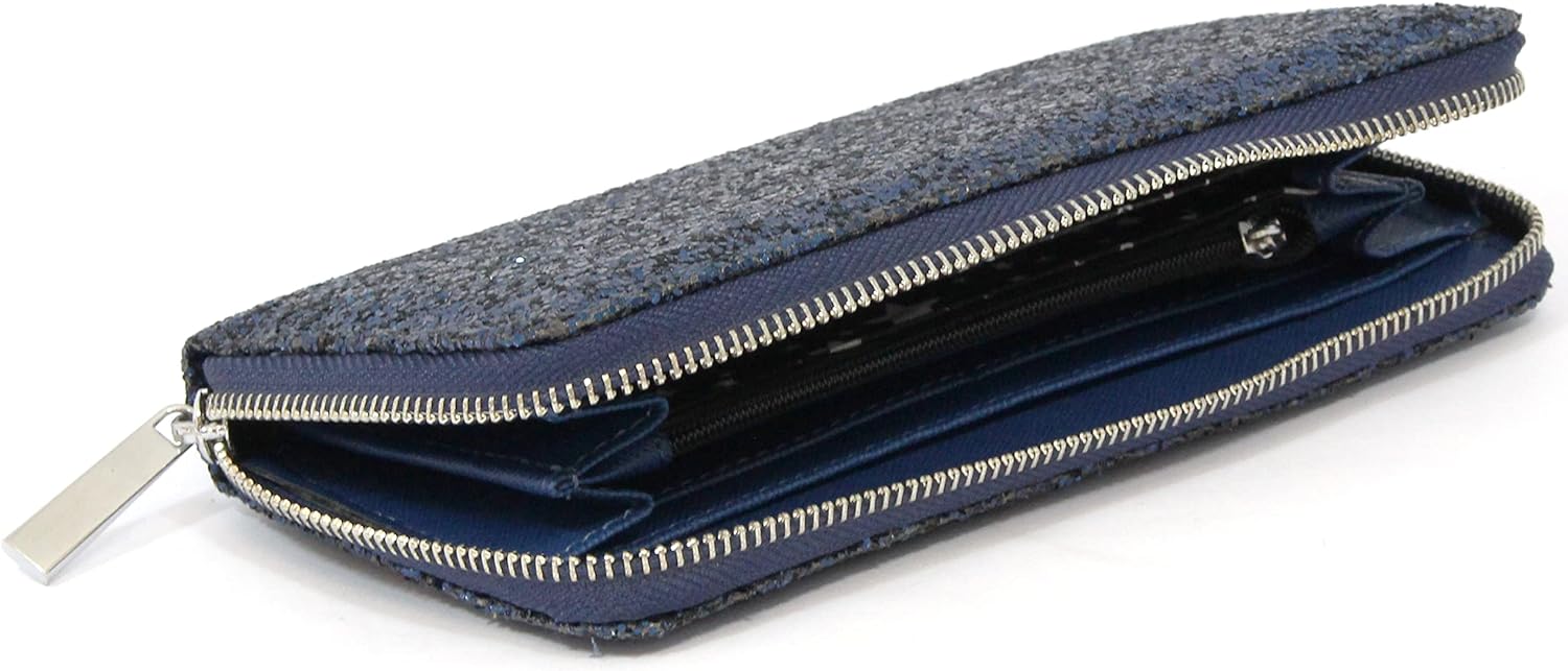 Nicole Brown - Women's Glitter Clutch Purse | Party Bag Zipped Designer Purses