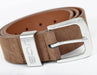 JCB - Casual Leather Belt - Designed with Zinc Alloy Buckle, Metal Keeper & Painted Edges - Leather Lined with PU Outer