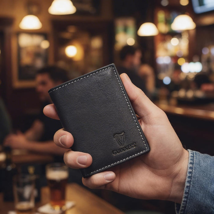 Guinness Official Men’s Genuine Leather RFID Blocking Wallets & Gift Sets
