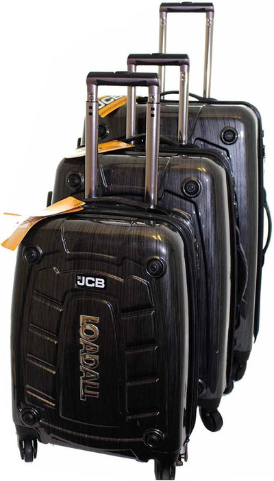 JCB - Loadall Hard Shell Suitcase - Built-in TSA Suitcase Locks, 360 Degree Spinner Wheels - Made with ABS Polycarbonate Hard Shell - Flight Case - Luggage Bags for Travel