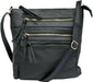 Nicole Brown - Faux Leather Crossbody Multi Pocket Handbag - Handbags for Ladies Tassel Zips