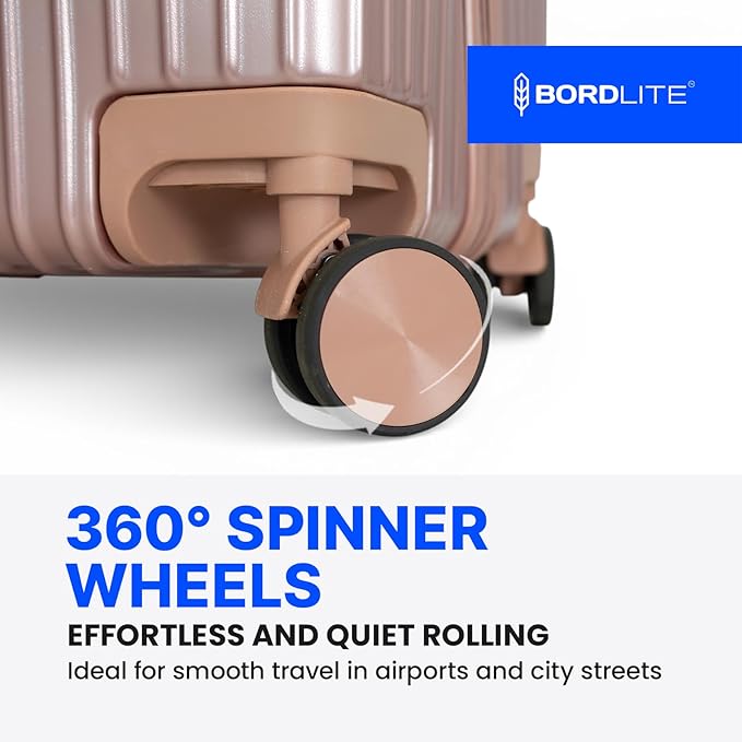 Bordlite Premium ABS Suitcases – Lightweight, Durable & Effortless 360° Spinner Wheels