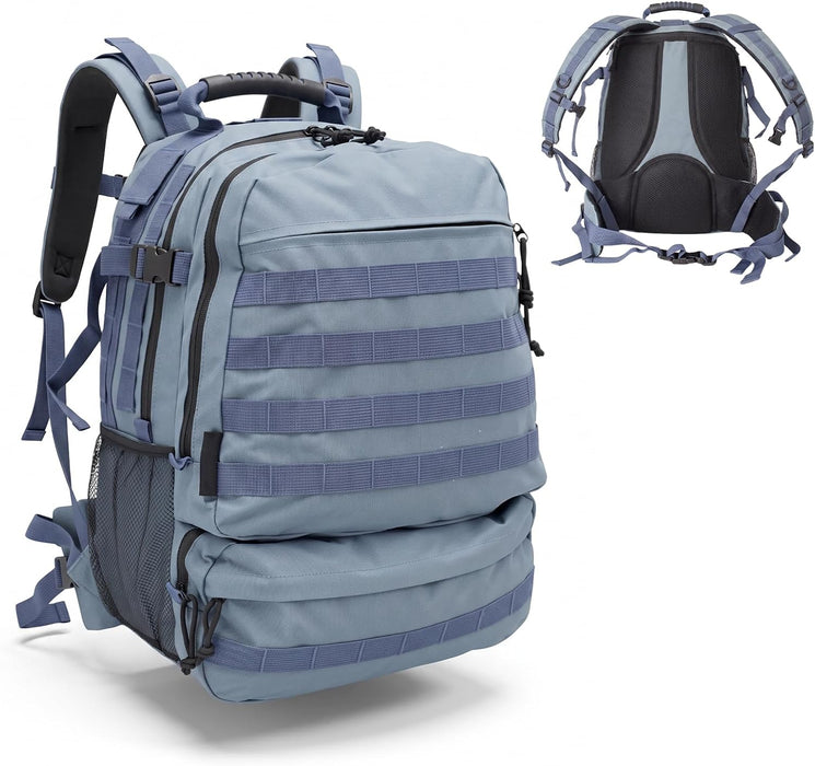 Bordlite 25L Military Tactical Backpack, Heavy Duty MOLLE Rucksack with Padded Shoulder Straps, Waist Belt, Multiple Compartments for Hiking, Camping, Travel, Gym & Work