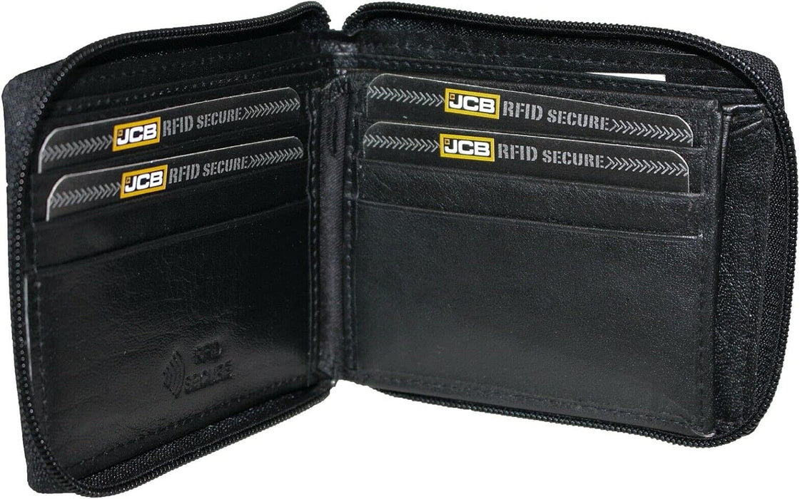 JCB - Classic Leather Wallet with RFID Protection Technology