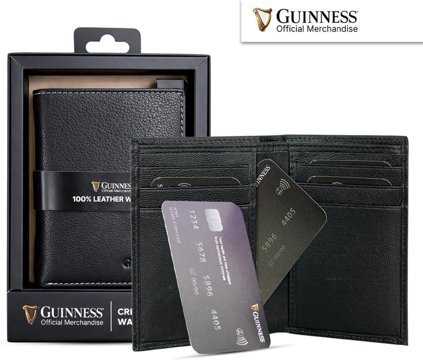 Guinness Official Men’s Genuine Leather RFID Blocking Wallets & Gift Sets