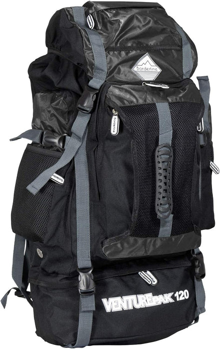 Trendyshop365 Borderline Ultra-Light Trekking Backpack Weight Only 1.00 kg Hiking Backpack 120 Litres Many Pockets Colour Black / Grey, Black / Grey