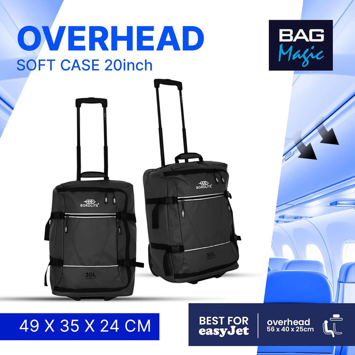 Bordlite® 3-Piece Wheeled Holdall Luggage Set – Underseat 16”, Cabin 20” & Check-in 24”