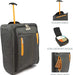 IN Travel - Soft Sided Cabin Approved Hand Luggage Suitcase - Extendable Handle Dual Wheel Multi Pocket Travel Bag 50 x 20 x 35-44L