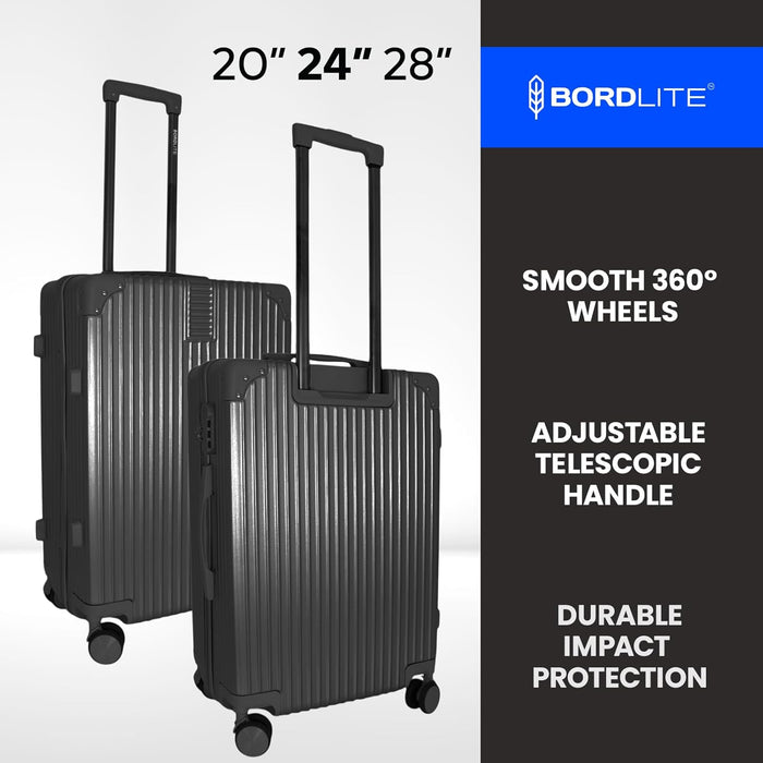 Bordlite Premium ABS Suitcases – Lightweight, Durable & Effortless 360° Spinner Wheels